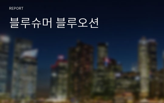 블루슈머 블루오션