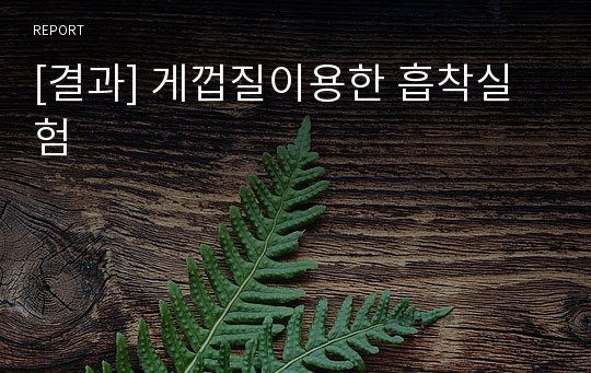 [결과] 게껍질이용한 흡착실험