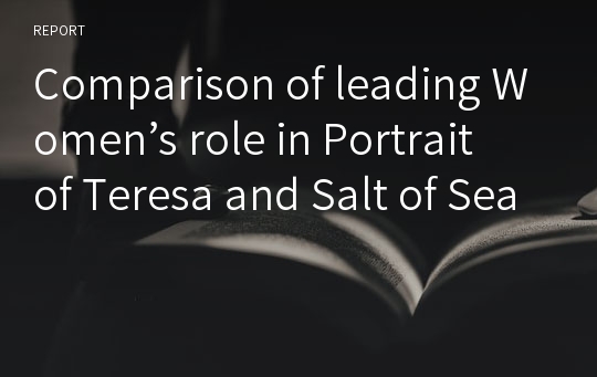 Comparison of leading Women’s role in Portrait of Teresa and Salt of Sea