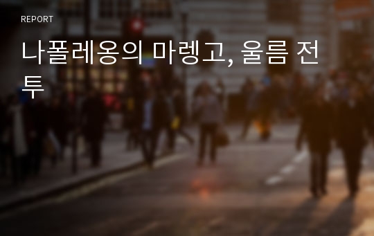 나폴레옹의 마렝고, 울름 전투