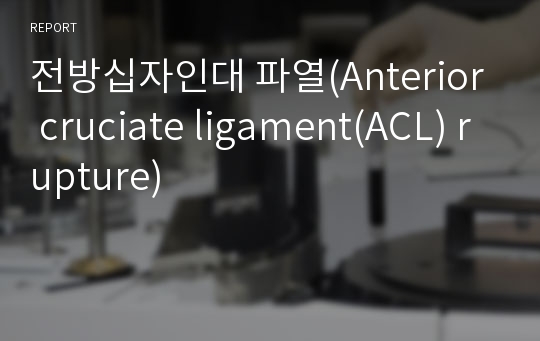 전방십자인대 파열(Anterior cruciate ligament(ACL) rupture)