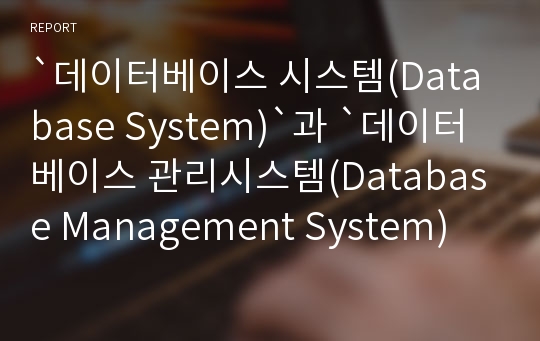 `데이터베이스 시스템(Database System)`과 `데이터베이스 관리시스템(Database Management System)