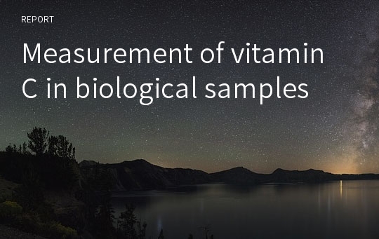 Measurement of vitamin C in biological samples