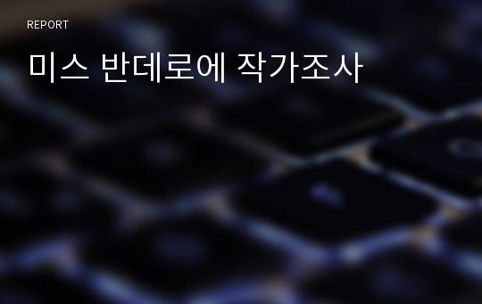 미스 반데로에 작가조사