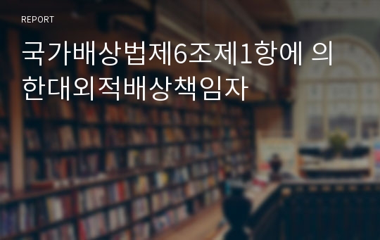 국가배상법제6조제1항에 의한대외적배상책임자