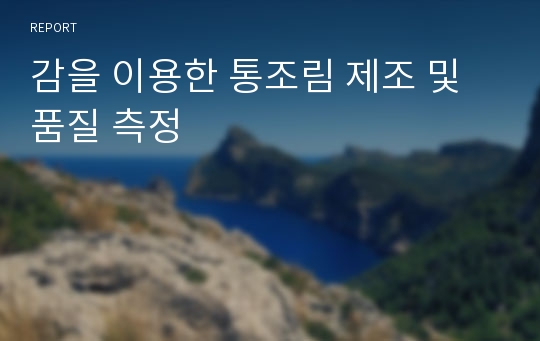 감을 이용한 통조림 제조 및 품질 측정