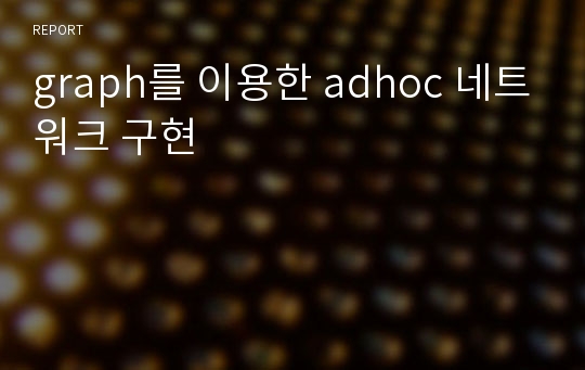 graph를 이용한 adhoc 네트워크 구현