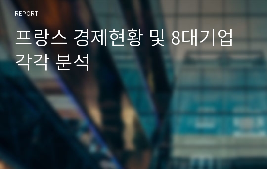 프랑스 경제현황 및 8대기업 각각 분석