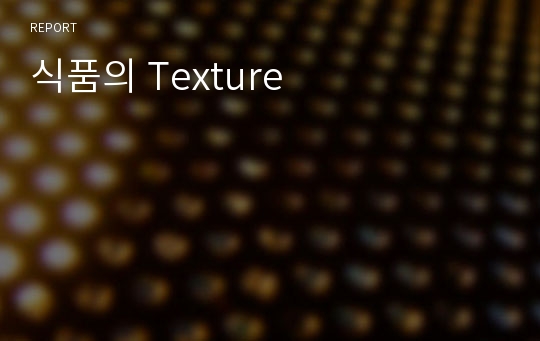 식품의 Texture