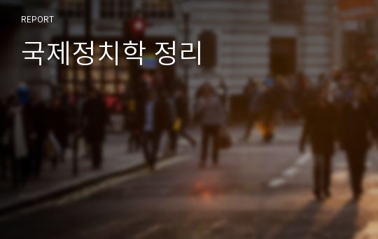 국제정치학 정리