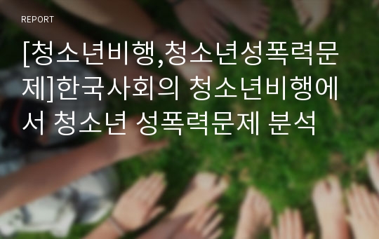 [청소년비행,청소년성폭력문제]한국사회의 청소년비행에서 청소년 성폭력문제 분석