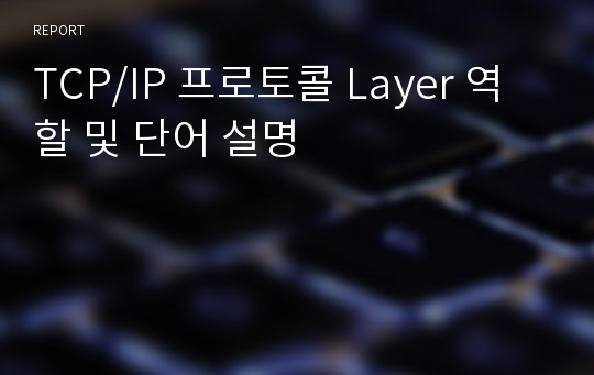 TCP/IP 프로토콜 Layer 역할 및 단어 설명