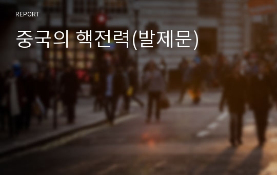 중국의 핵전력(발제문)