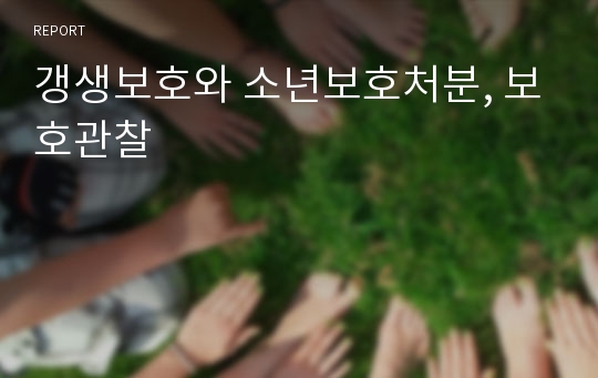 갱생보호와 소년보호처분, 보호관찰