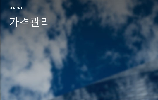 가격관리