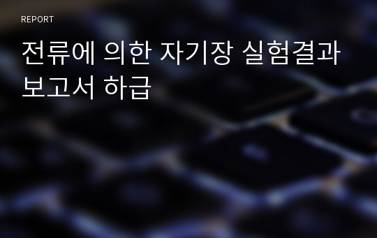 전류에 의한 자기장 실험결과보고서 하급