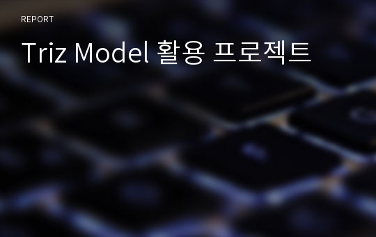 Triz Model 활용 프로젝트