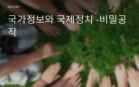 국가정보와 국제정치 -비밀공작