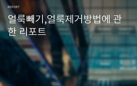 얼룩빼기,얼룩제거방법에 관한 리포트