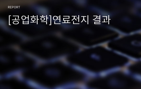 [공업화학]연료전지 결과