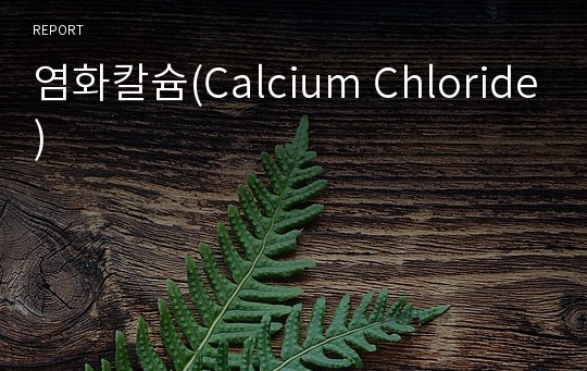 염화칼슘(Calcium Chloride)