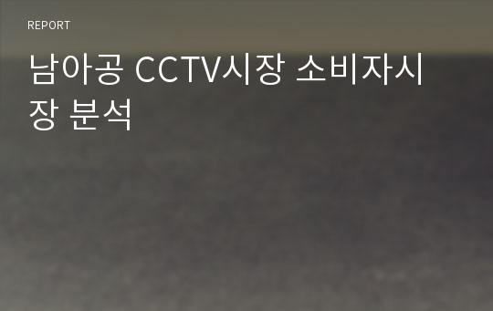 남아공 CCTV시장 소비자시장 분석