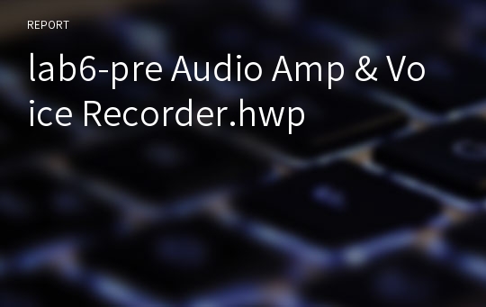 lab6-pre Audio Amp &amp; Voice Recorder.hwp