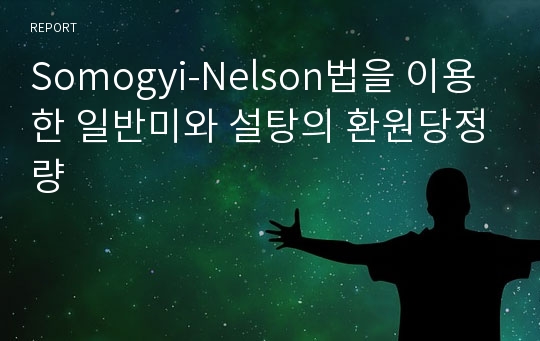 Somogyi-Nelson법을 이용한 일반미와 설탕의 환원당정량