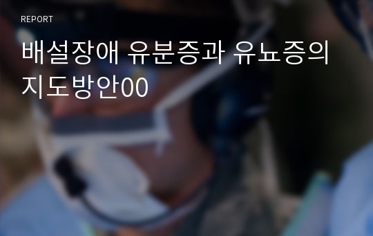 배설장애 유분증과 유뇨증의 지도방안00