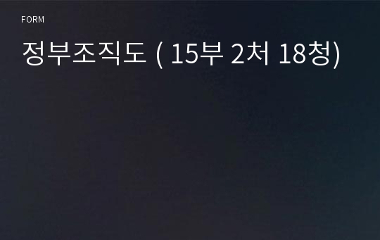 정부조직도 ( 15부 2처 18청)