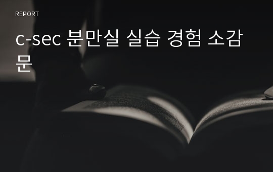 c-sec 분만실 실습 경험 소감문