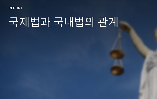 국제법과 국내법의 관계