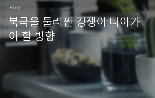 북극을 둘러싼 경쟁이 나아가야 할 방향