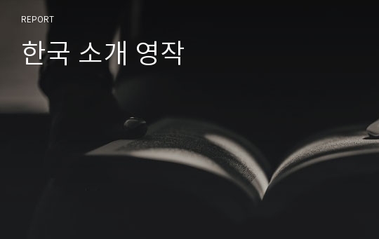 한국 소개 영작