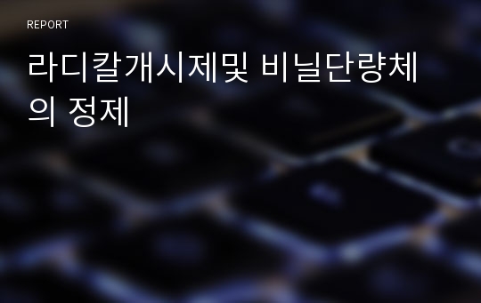 라디칼개시제및 비닐단량체의 정제