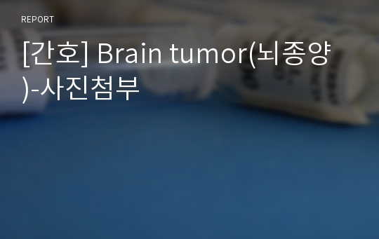 [간호] Brain tumor(뇌종양)-사진첨부