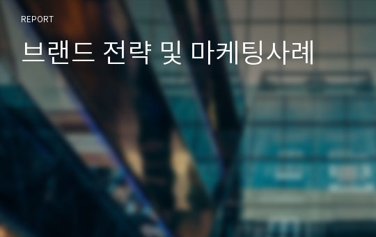 브랜드 전략 및 마케팅사례