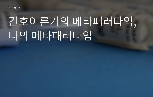 간호이론가의 메타패러다임, 나의 메타패러다임