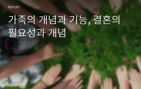 가족의 개념과 기능, 결혼의 필요성과 개념