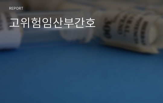 고위험임산부간호