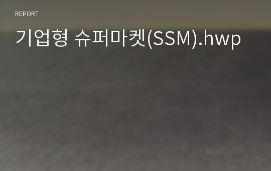 기업형 슈퍼마켓(SSM).hwp