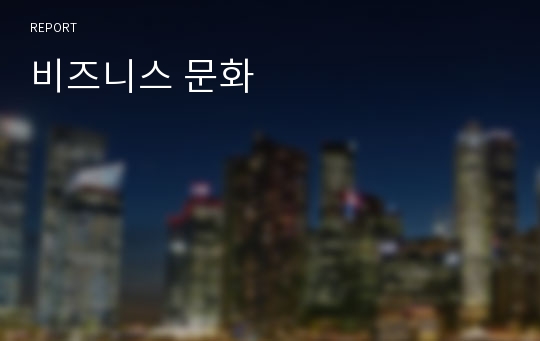 비즈니스 문화