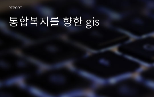 통합복지를 향한 gis