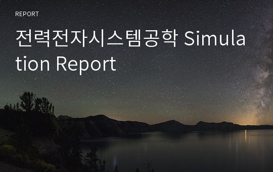 전력전자시스템공학 Simulation Report