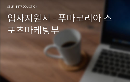 입사지원서 - 푸마코리아 스포츠마케팅부