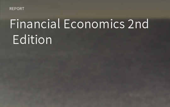 Financial Economics 2nd Edition