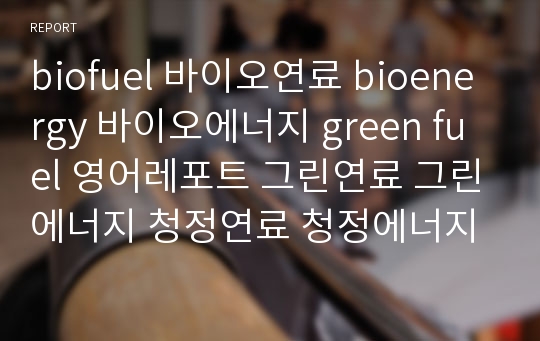 biofuel 바이오연료 bioenergy 바이오에너지 green fuel 영어레포트 그린연료 그린에너지 청정연료 청정에너지