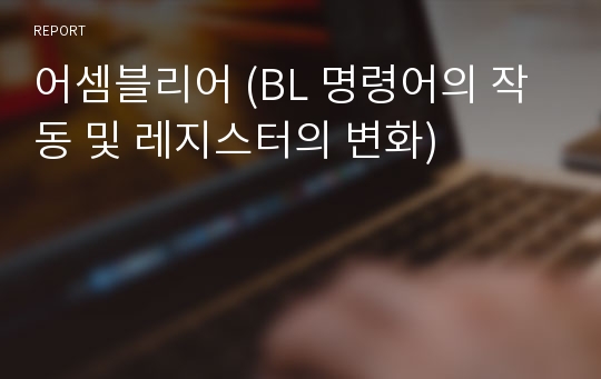 어셈블리어 (BL 명령어의 작동 및 레지스터의 변화)