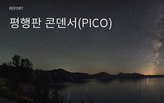 평행판 콘덴서(PICO)