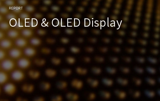 OLED &amp; OLED Display